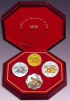 () Монета Сингапур 2010 год 100  ""    AU